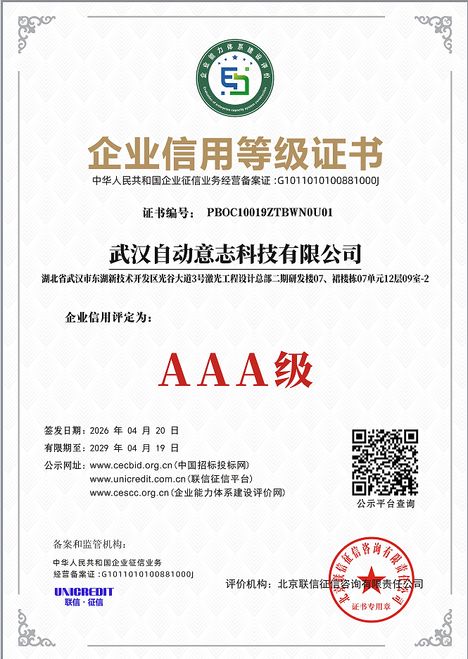 企业信用等级AAA